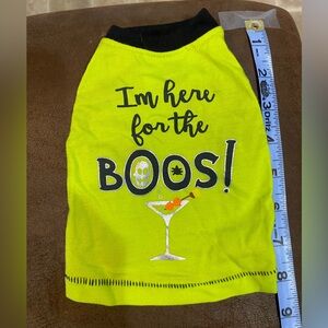 Yellow Dog Shirt with Fun Halloween Print